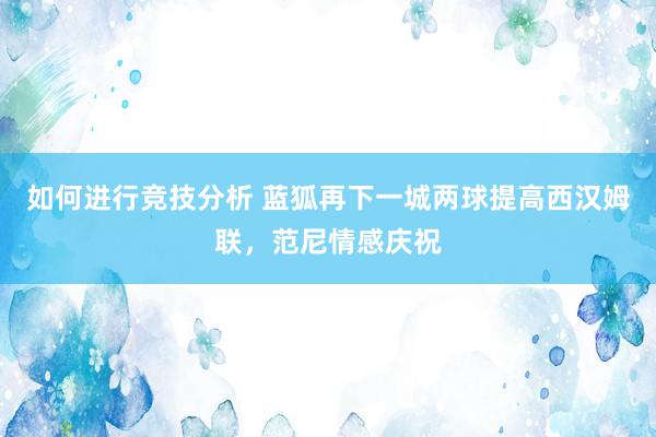 如何进行竞技分析 蓝狐再下一城两球提高西汉姆联，范尼情感庆祝