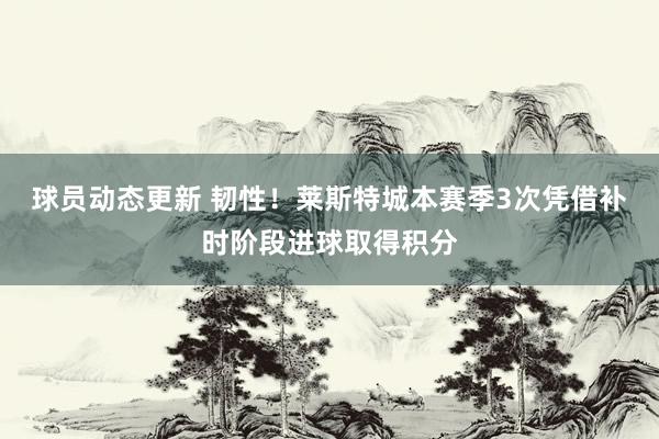 球员动态更新 韧性！莱斯特城本赛季3次凭借补时阶段进球取得积分