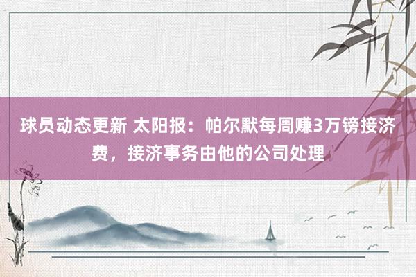 球员动态更新 太阳报：帕尔默每周赚3万镑接济费，接济事务由他的公司处理