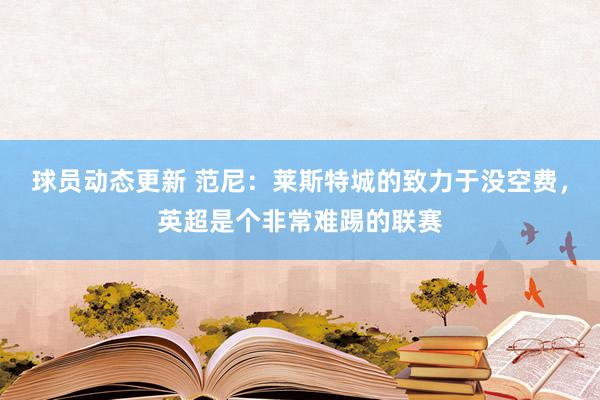 球员动态更新 范尼：莱斯特城的致力于没空费，英超是个非常难踢的联赛